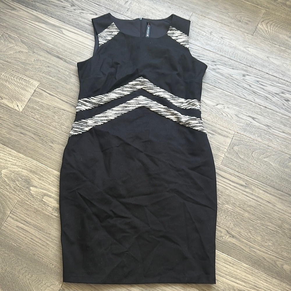 Lori Michaels | Black Dress with Tweed | L